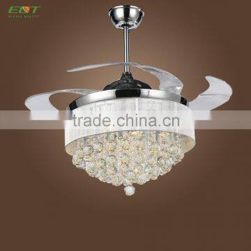 Best Selling Invisible Blade Ceiling Fan Light with Crystal 220v