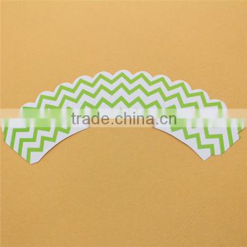 Green Cake Accessory Chevron Cake Wrappers for Ceremony