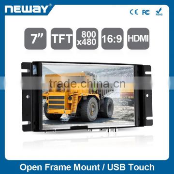 TFT Panel Type and Portable Application 7 inch lcd tv monitor