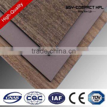 Hot promotion wooden grain textured grain high abrasion resistance 11mm hpl facade