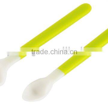 Flexible silicone baby spoon heat sensitive spoon