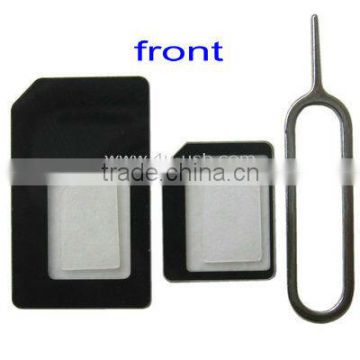 Black Nano SIM Card adapter+Sim Card Tray Holder Eject Pin Key Tool for iPhone 5