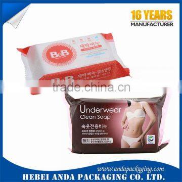 Hot sale back sealed heat sealing plastic bag packaging soap