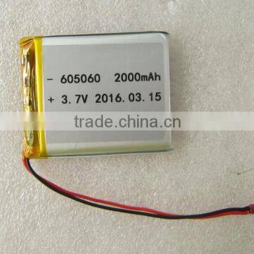 Recharge battery 3.7v 2000mAh 605060