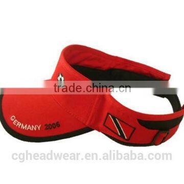 OEM fashion high quality sports custom cheap visor/ sun visor/ plastic sun visor