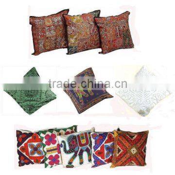 Stock Lot cushion covers,Handmade Mirror work Ethnic Tribal indian cushion covers lots