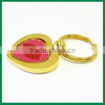 Heart With Kiss Screen Printed Spinner Key Chain
