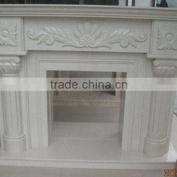 Stone Caved Marble Indoor Stove Fireplace