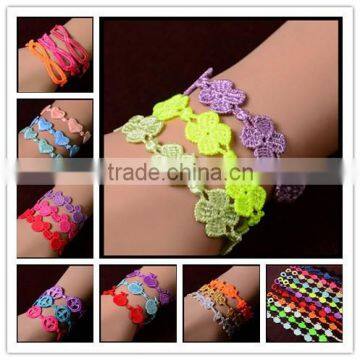 Trends in Italy : Friend lace bracelet Handmade Rivet Friendship Bracelets The New                        
                                                Quality Choice