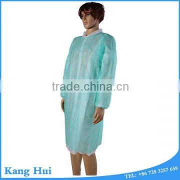 Cheap blue color folding disposable pp surgical gown