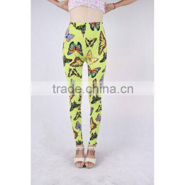 women printed leggings with butterfly