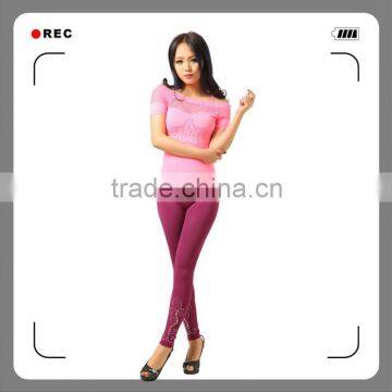 Sexy tight seamless leggings with hot fix rhinestone