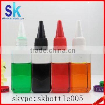 New arrival PET 50ml twist cap e liquid bottle 50ml e-cig liquid bottles