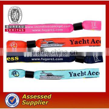 le Cheap Custom Festival Woven Fabric Wristband for Events