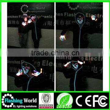 china wholesale merry christmas custom Musical el product face party mask