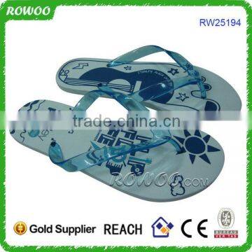 Custom Design Slippers Clear Flip Flops Printed Hotel Slipper photo-5
