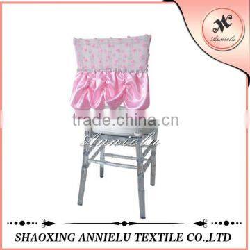 Wholesale handmade chiffon flower with satin chair covers