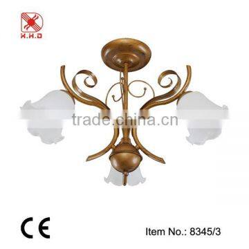 2015 Hot Sell Flower Shape Design French golden Ceiling Lamp