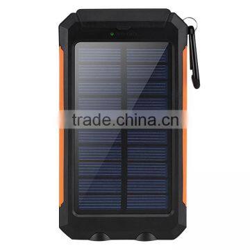 2016 Trending Products 8000mah Ip67 Waterproof Power Bank Solar Mobile Phone Charger