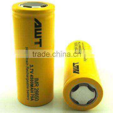 AWT 4500MAH Lithium Rechargeable Battery 26650 18650 battery Evod Twist Battery