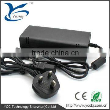 stable quality main game accessory power supply adapter for xbox360 slim gamepad with CE-UK/EU/AU/US plug are available