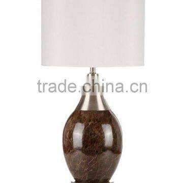 Modern hotel metal table lamp with gorgeous decal body