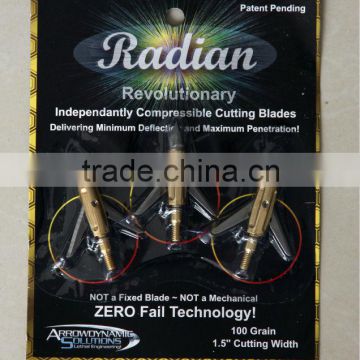 Arrow dynamic Solutions New Radian 100 Grain Broadheads,Good Quality