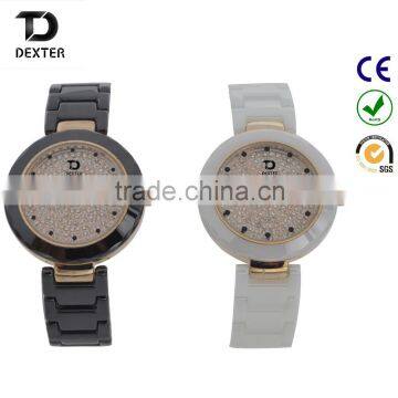 luxury Ceramic ladies watches diamond face watch beautiful ladies watch