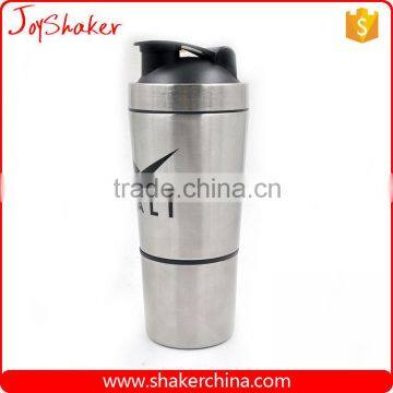 Custom Logo Metal Shaker Bottle,700ML+200ML Metal Shakers for Protein BPA Free photo-6