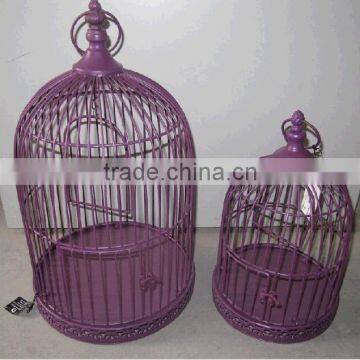 Decorative small round metal bird cages