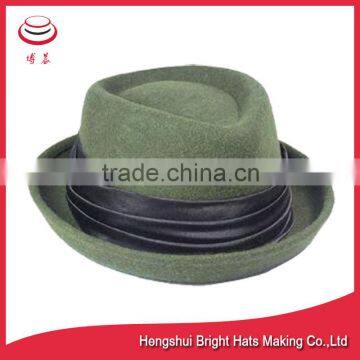 Wool Felt Pork Pie Hat With Curling Brim photo-2