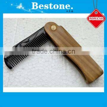 Durable OX Horn Sandalwood Folding Comb