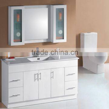 Visible door bathroom cabinet ceramic sink bath vanity white finishing bathroom vanity