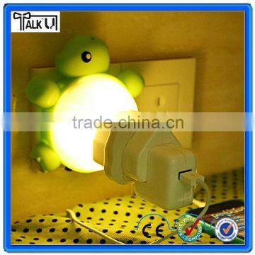 Energy saving mini LED charging turtle night light, light and sound control sensor turtle night light