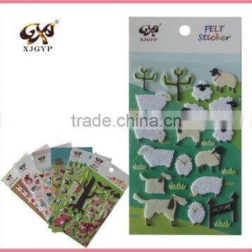 non-woven sticker/felt sticker craft/felt stickers christmas