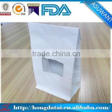 customer design kraft paper bag window packaging bag white kraft paper bag