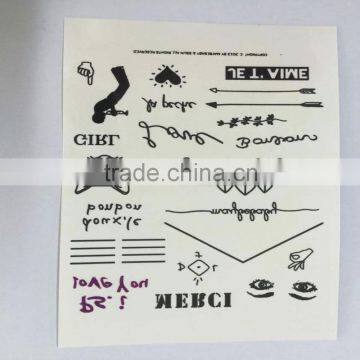 temporary permanent tattoo sticker for promotion items