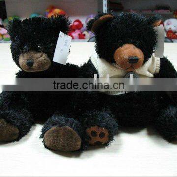 12" Black Brother Bear with Sweater