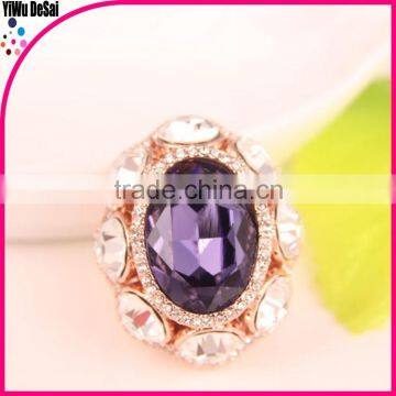 amethyst design fashion jewelry ring lady love crystal ring