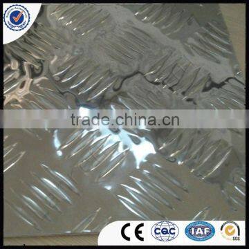 Leading Products Aluminum Tread Plate/Coil 5 bar Chequered embossed Sheet Plate