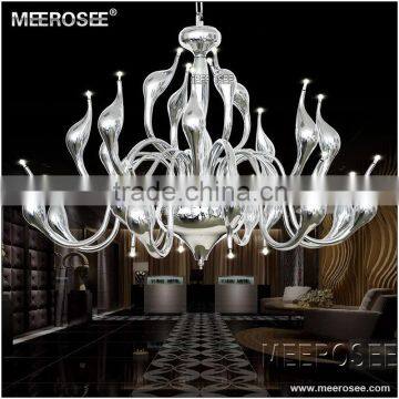 Modern Large Swan Chandelier Light Fixture 24 lights Black Silver color swan suspension light for Pendant Style