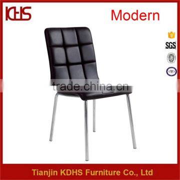 high quality spanish style modern pu leather powder coated legs dining chairs