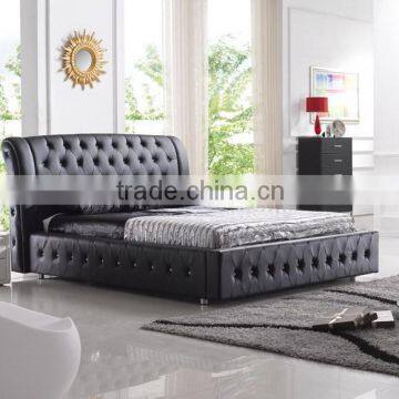 Modern Leather Bed With Storage Box photo-2