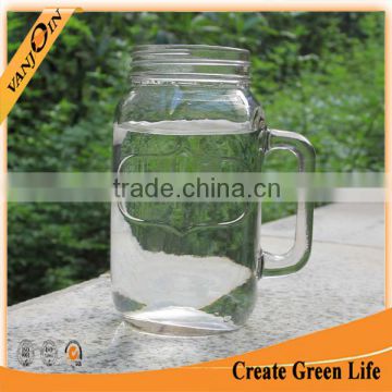 Glass Jar 1000ml Square Mason Jar Beverage Drinking