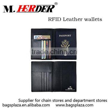 MK445 Hot sale US style top grain leather RFID passport holder wallet                        
                                                Quality Choice