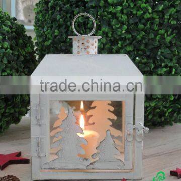 old white metal candle lantern for Xmas coration