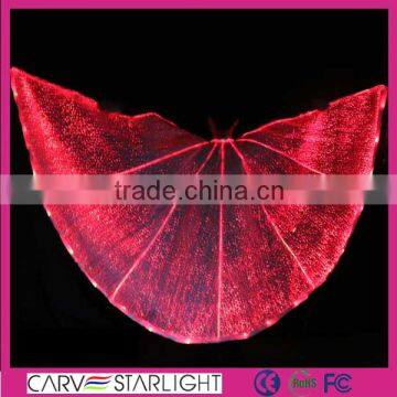 fiber optic clothing luminous led lighted large angel wings for sale