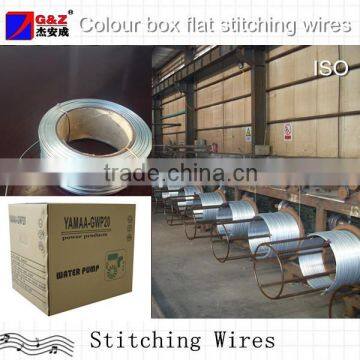 Colour box flat stitching wires