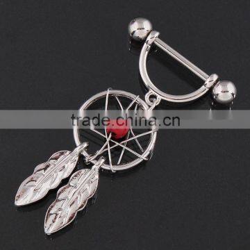 Dream Catcher Nipple Ring Barbell Bar