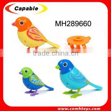 Plastic singing bird voice control toy bird